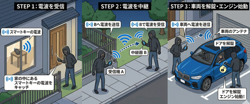 リレーアタックの解説図