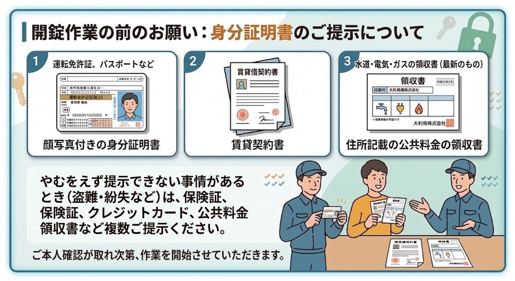 身分証明書の確認イラスト